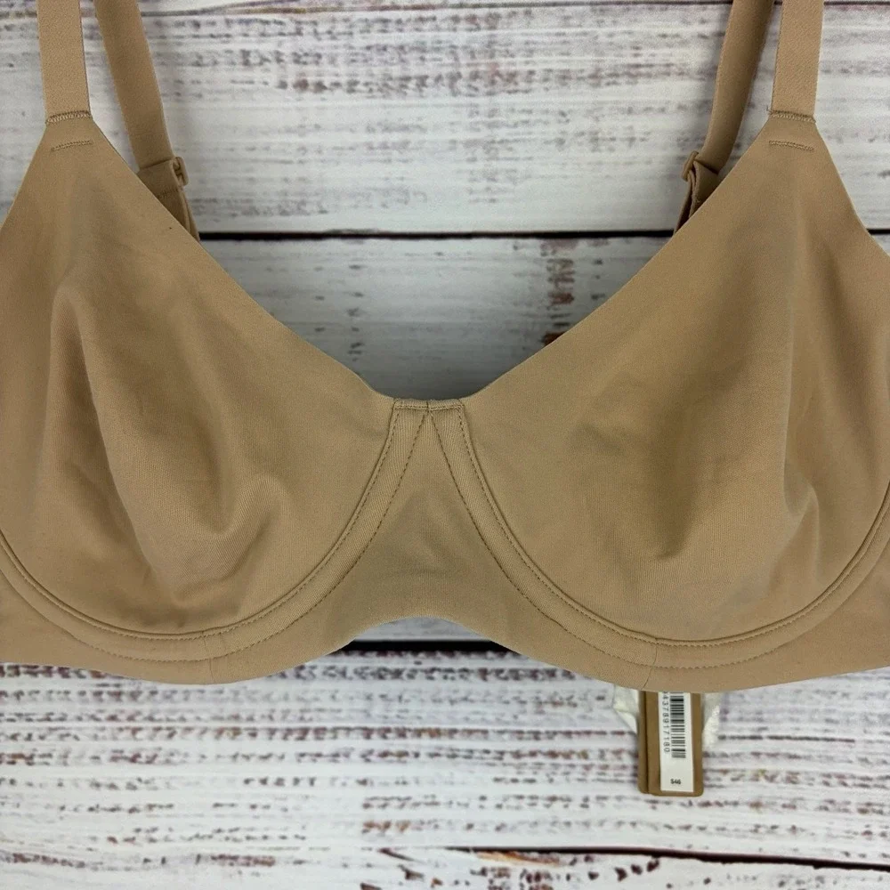SKIMS Kim Kardashian Fits Everybody Unlined Demi Tshirt Bra 36D NWT Clay $46 - Picture 3 of 8